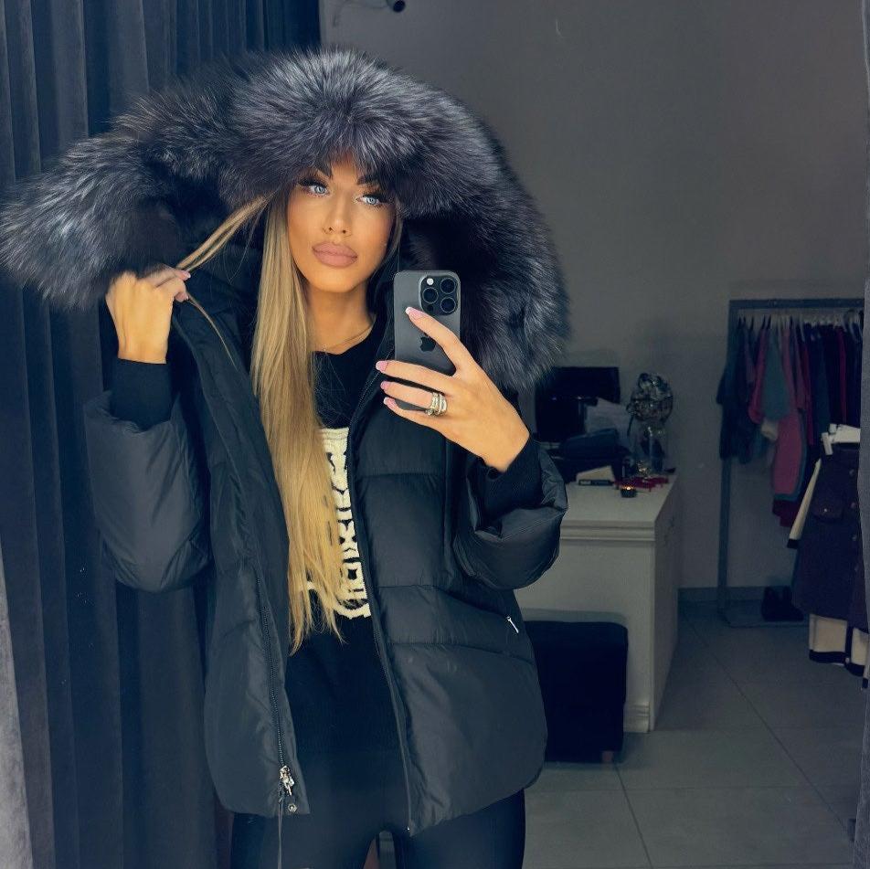 Image1 of Black Winter Jacket with Fox Fur from EME boutique