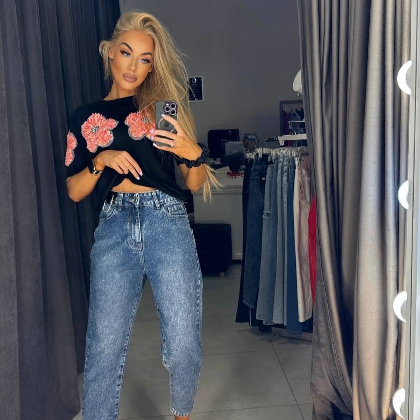 Image2 Cropped Denim Jeans from EME boutique