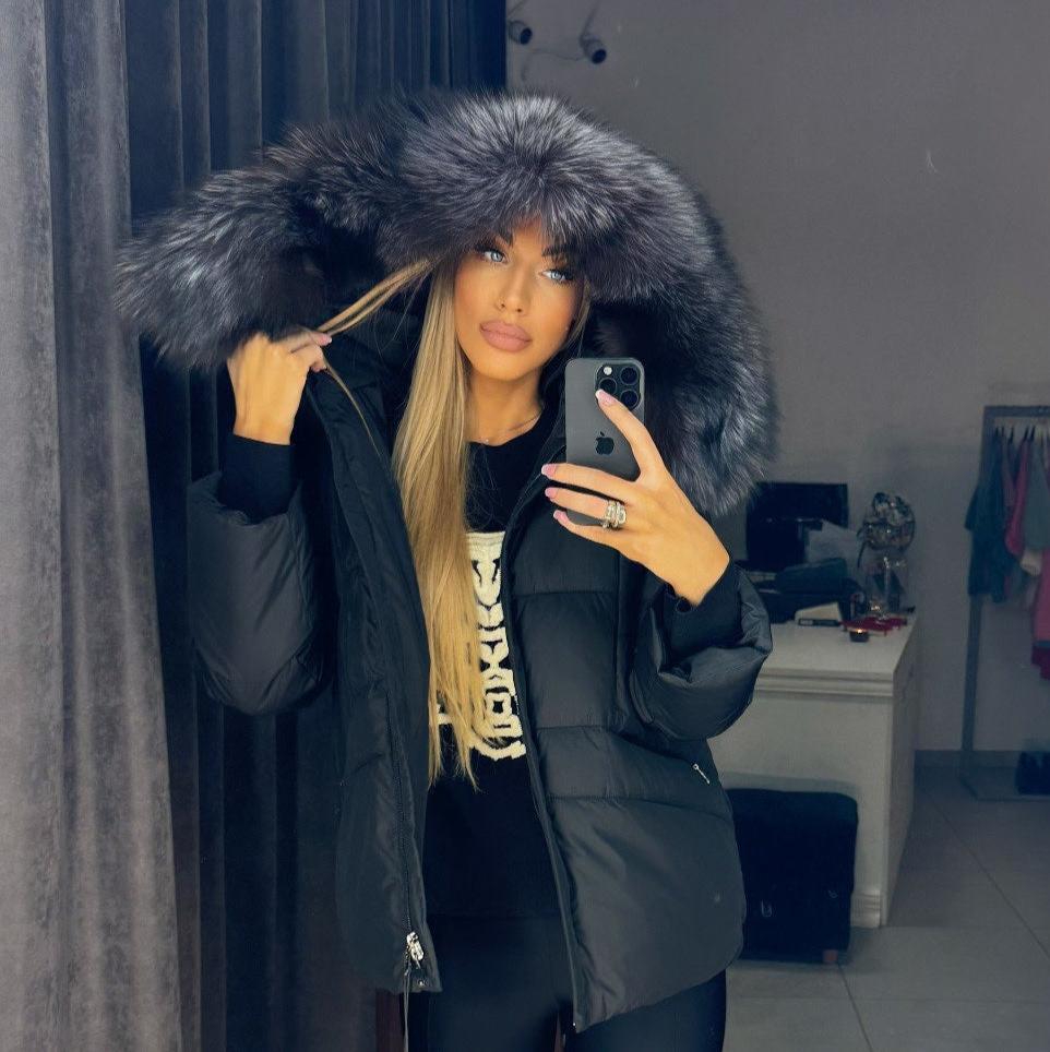 Image3 of Black Winter Jacket with Fox Fur from EME boutique