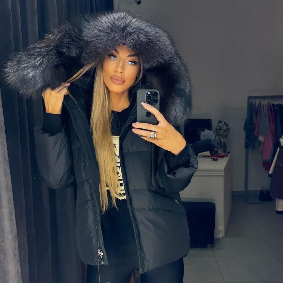 Image4 of Black Winter Jacket with Fox Fur from EME boutique