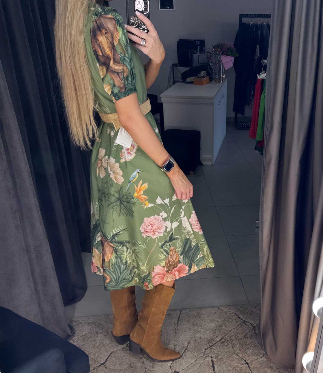 Image4 of Green Floral Dress from EME Boutique