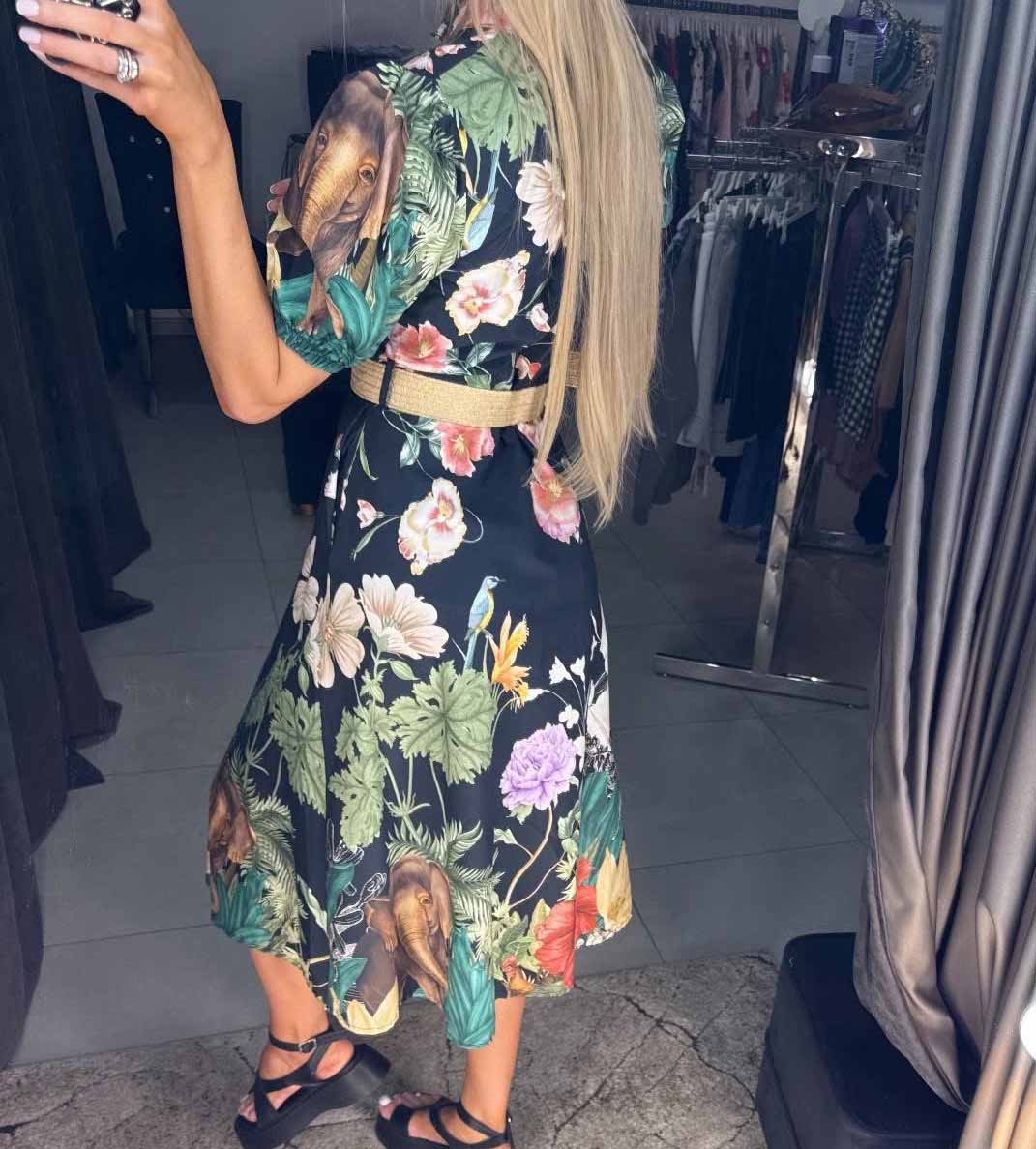 Image4 of Tropical Belted Dress from EME Boutique
