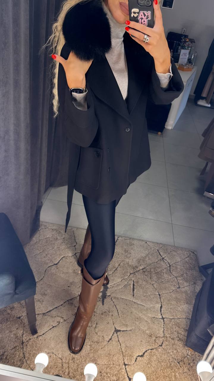 Photo10 of Cashmere Coat with Natural Fur from EME boutique