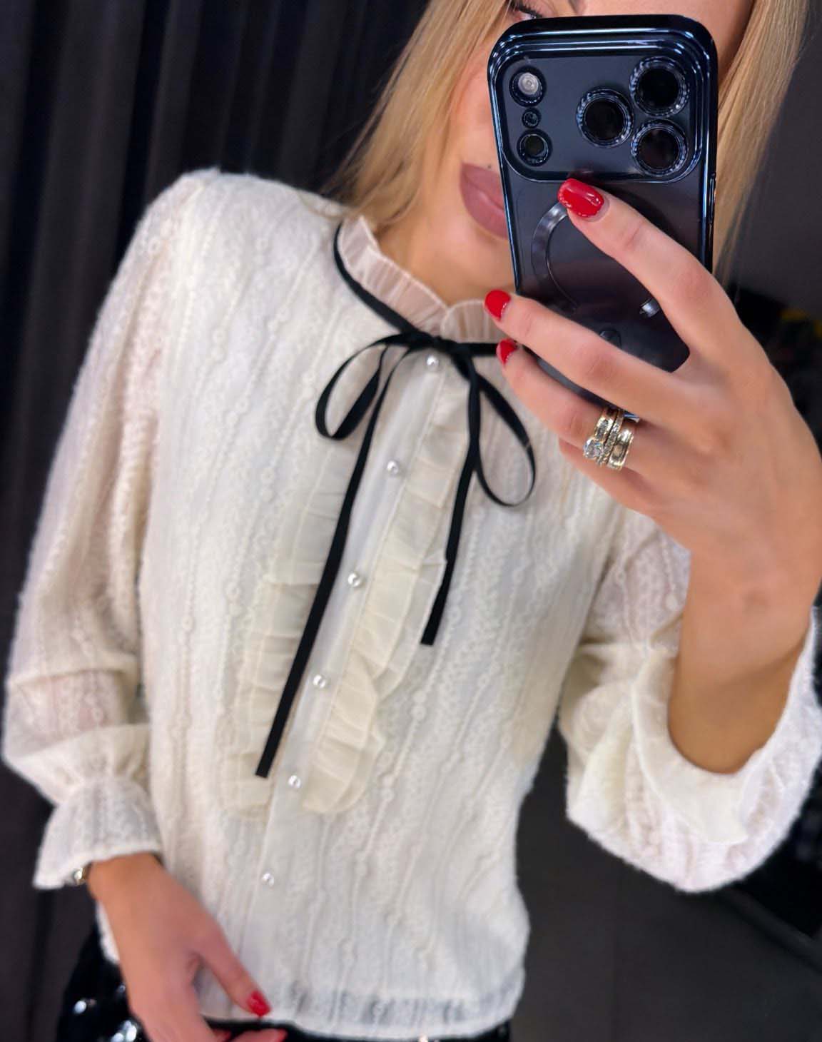 Image1 of Classic Embroidered Shirt with Exclusive Details from EME Boutique