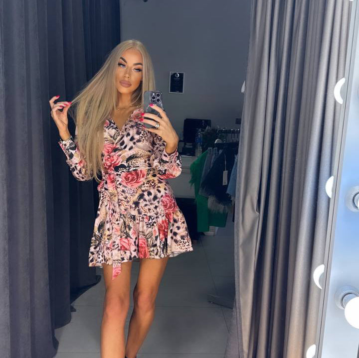 Image1 of Floral Leopard Dress from EME boutique