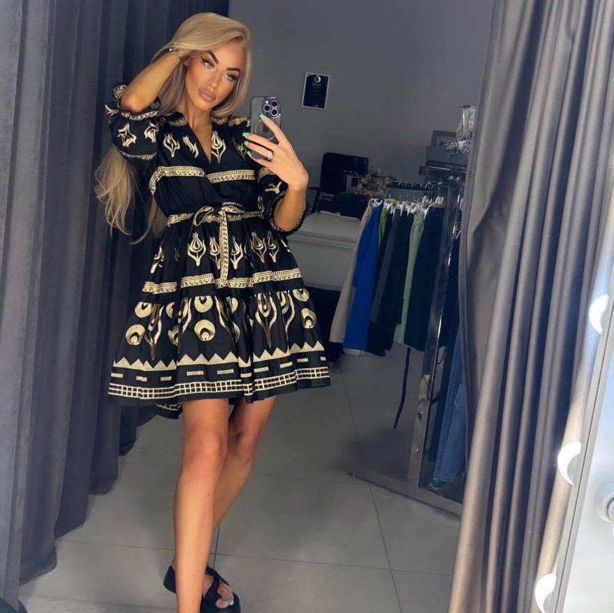 Image1 of Golden Blossom Dress from EME boutique