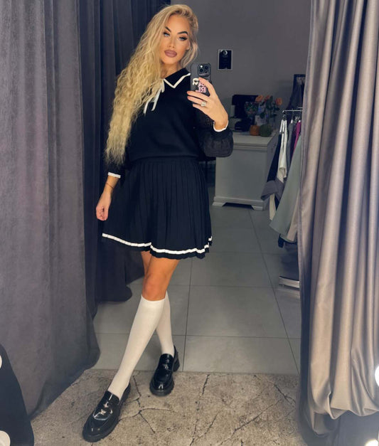 Image1 of Viscose Jumpsuit with Sweater and Pleated Skirt from EME Boutique