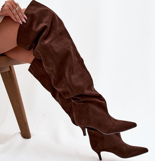 Image1 of Woven Eco Leather Ankle Boots Brown from EME Boutique