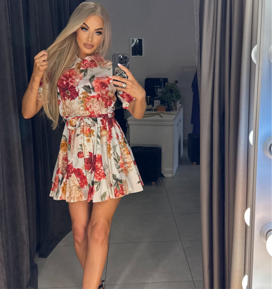Image1 of Floral Mini Dress from EME Boutique