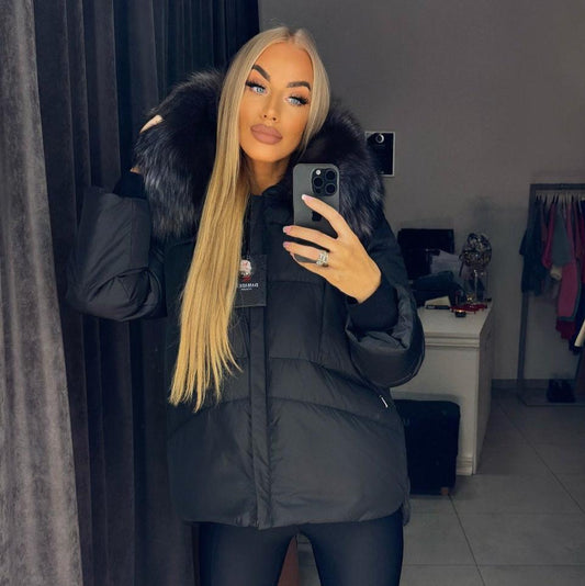 Image2 of Black Winter Jacket with Fox Fur from EME boutique