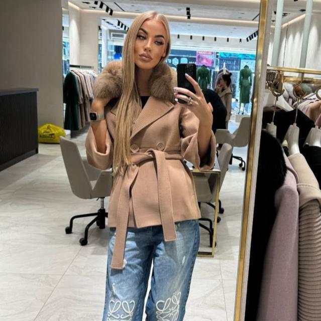 Image2 of Short Camel Cashmere Coat from EME boutique