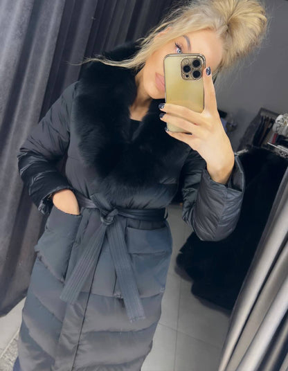 Image2 of Black Fur on Black Winter Jacket from EME boutique