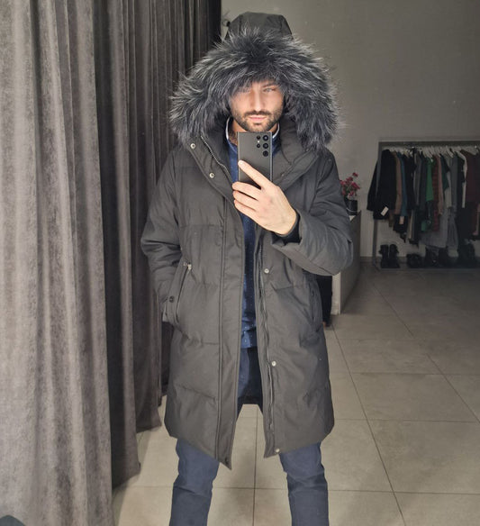 Natural Down Long Winter Jacket