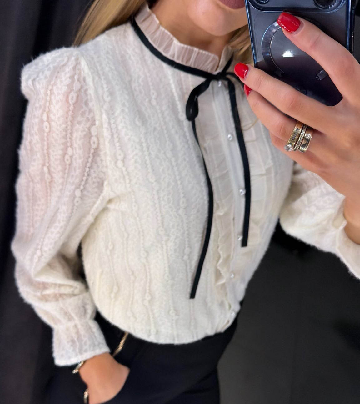 Image3 of Classic Embroidered Shirt with Exclusive Details from EME Boutique