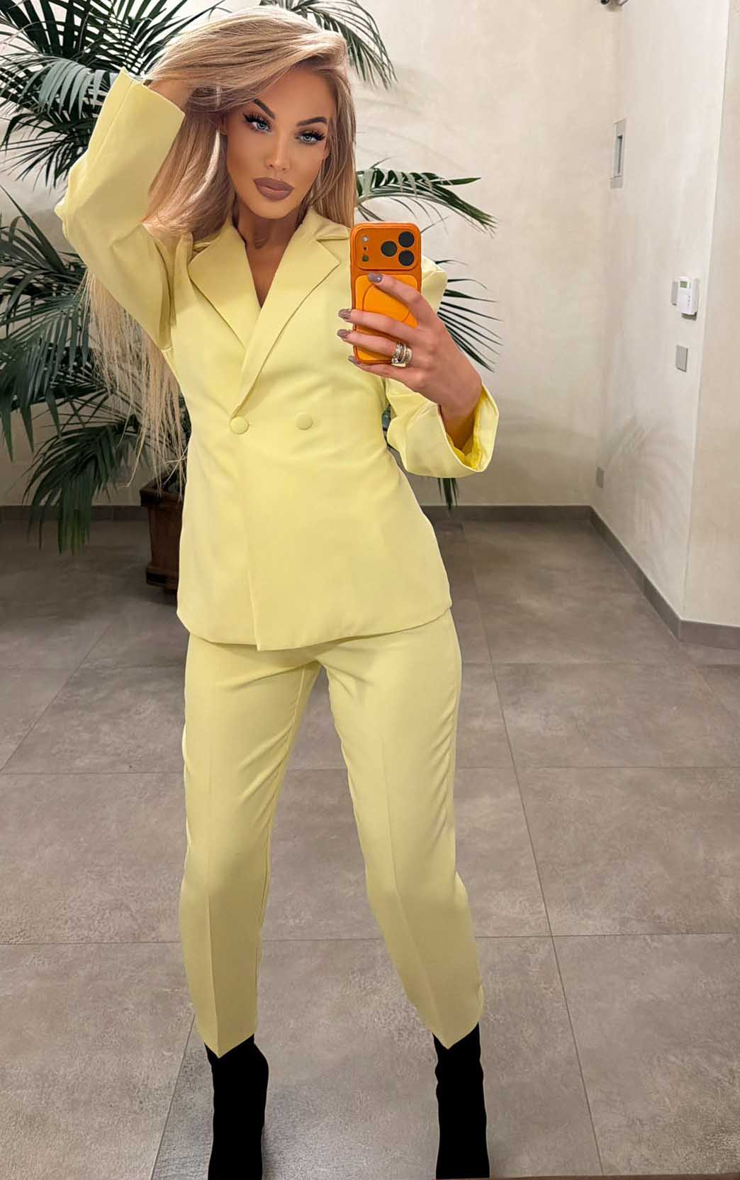 Image3 of Classic Two Piece Suit Yellow from EME Boutique