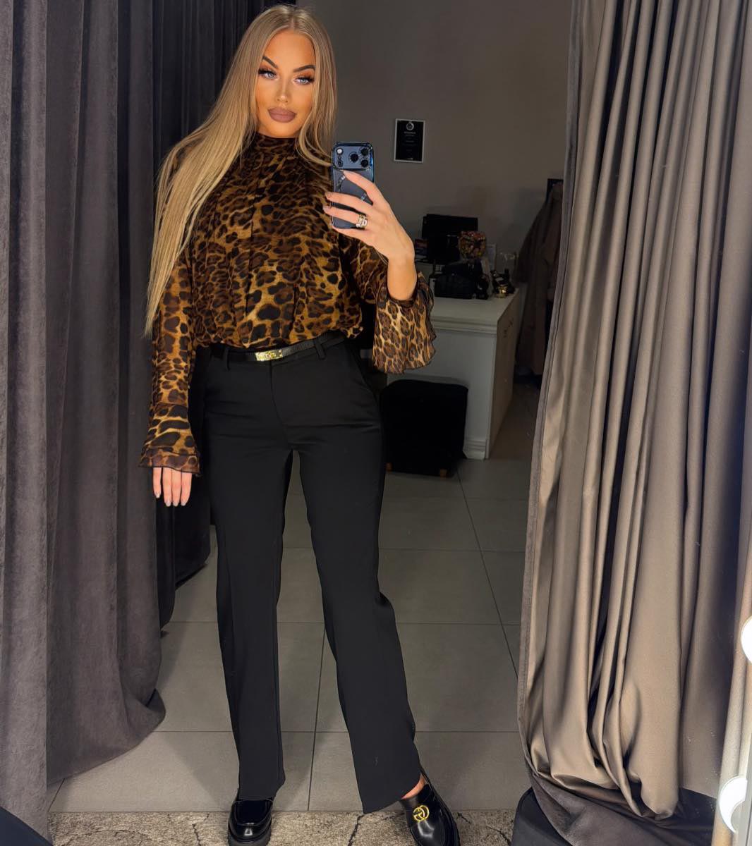 Image3 of Leopard Print Shirt with Ruffles from EME Boutique