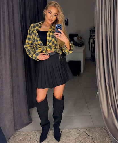 Image3 of Plaid Shirt with Glitter Details from EME Boutique