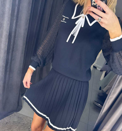 Image3 of Viscose Jumpsuit with Sweater and Pleated Skirt from EME Boutique