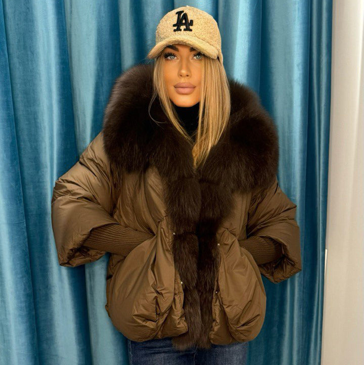 Image3 of Luxury Oversize Winter Jacket with Huge Fur Collar From EME boutique