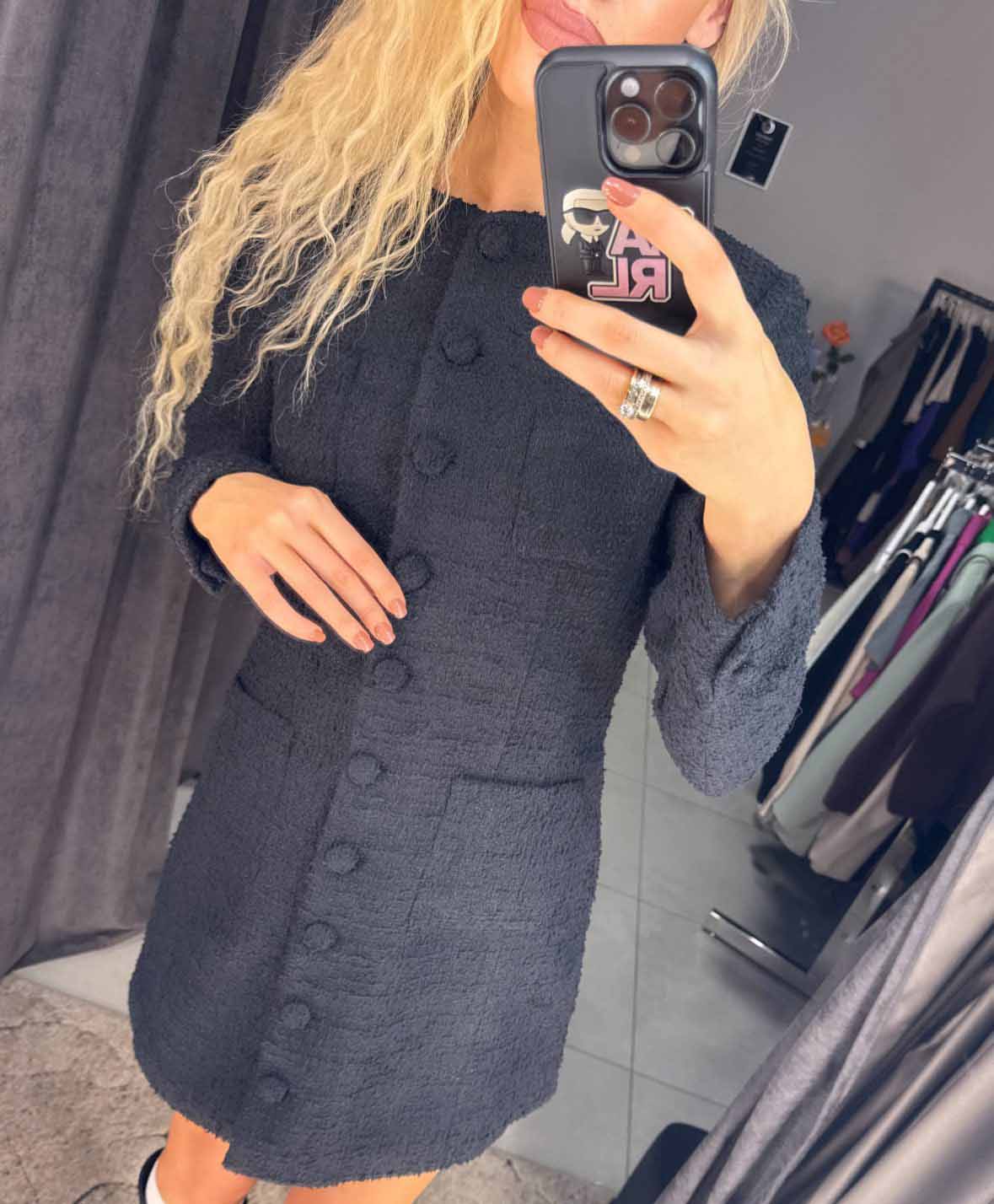 Image4 of Elegant Tweed Dress with Long Sleeves from EME Boutique