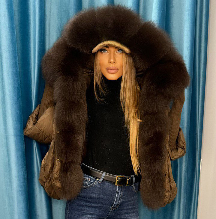 Image4 of Luxury Oversize Winter Jacket with Huge Fur Collar From EME boutique