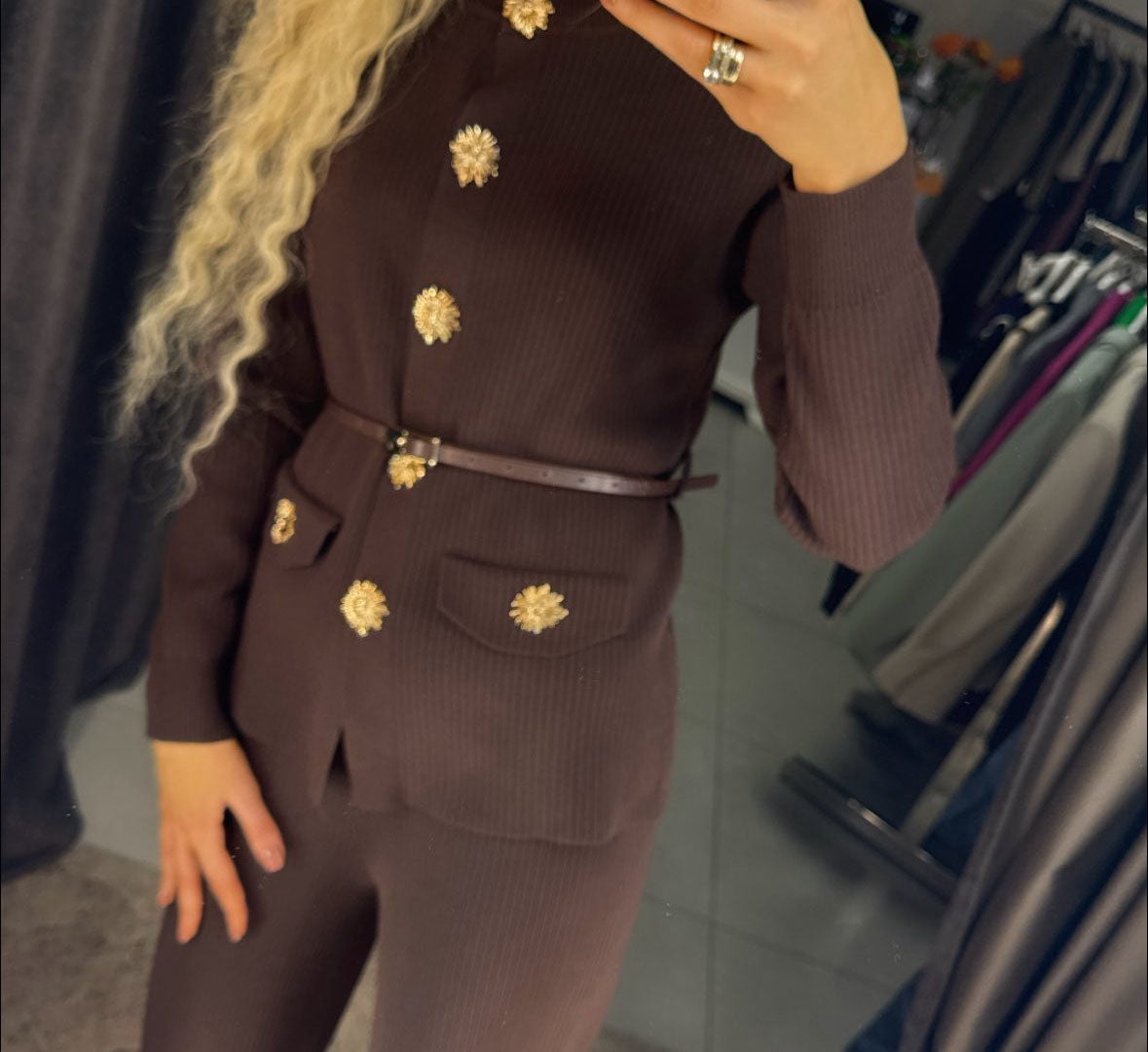 Image5 of Elegant Knit Suit with Gold Details from EME Boutique