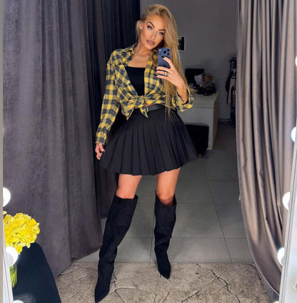 Image5 of Plaid Shirt with Glitter Details from EME Boutique