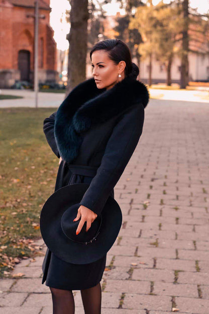 Image6 of Long Black Cashmere Coat from EME boutique