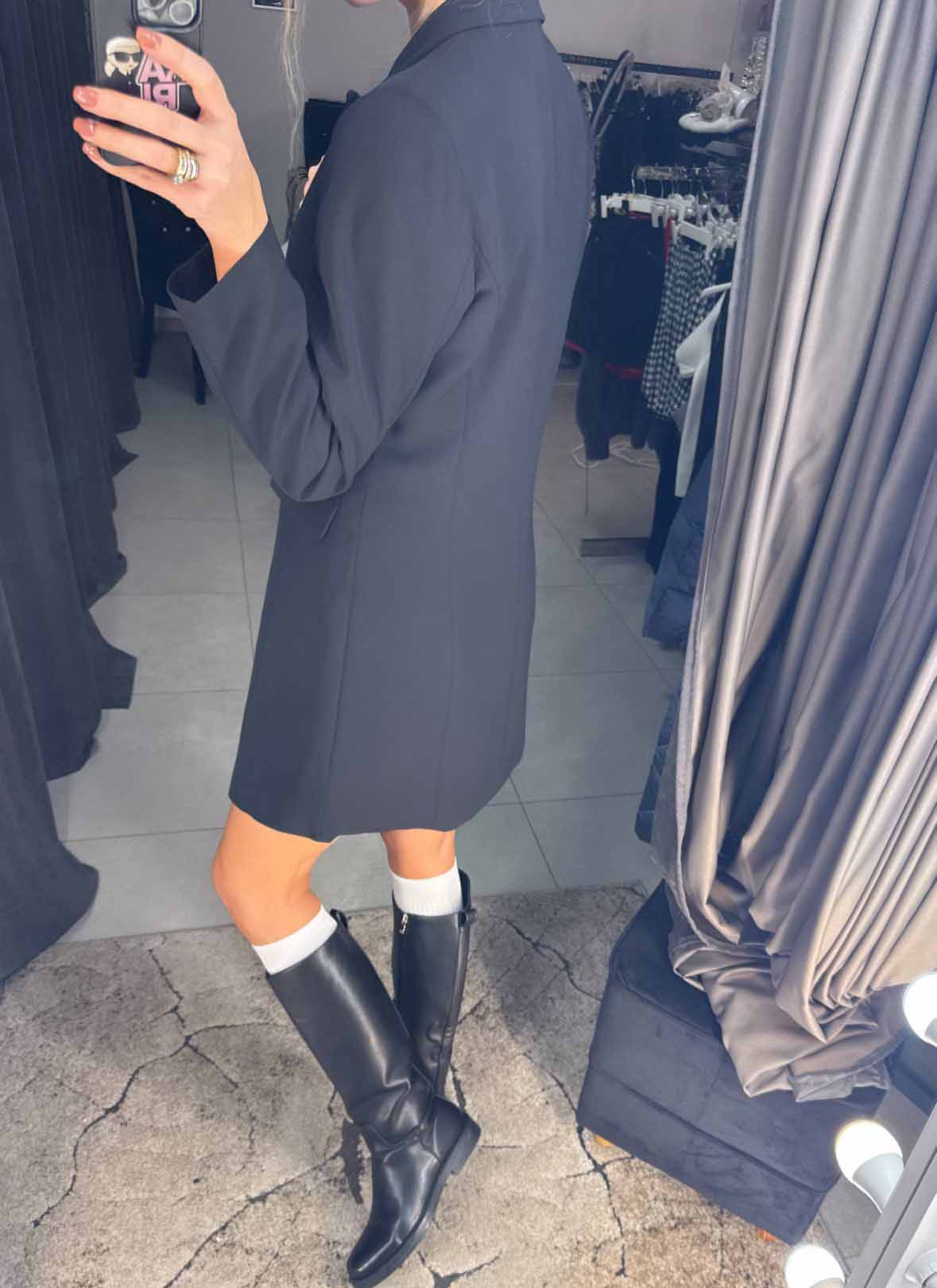 Image6 of Double-Breasted Blazer Dress with Gold Buttons from EME Boutique