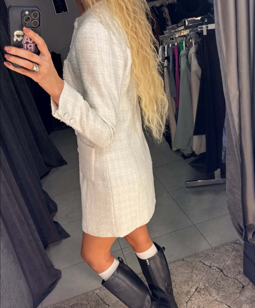 Image6 of Elegant Tweed Dress with Long Sleeves from EME Boutique