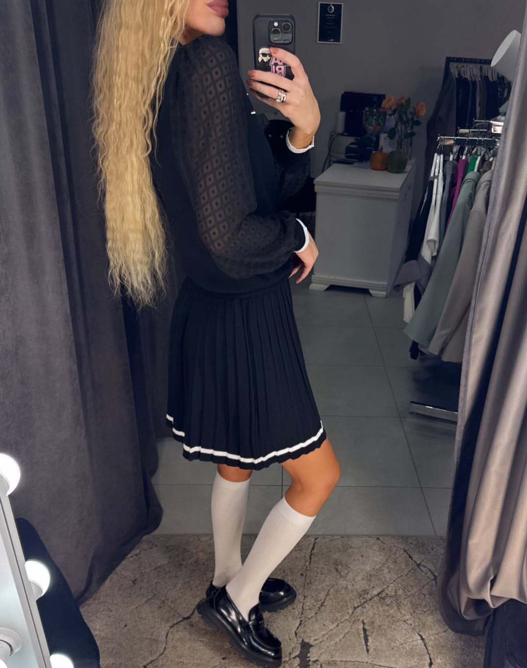 Image6 of Viscose Jumpsuit with Sweater and Pleated Skirt from EME Boutique