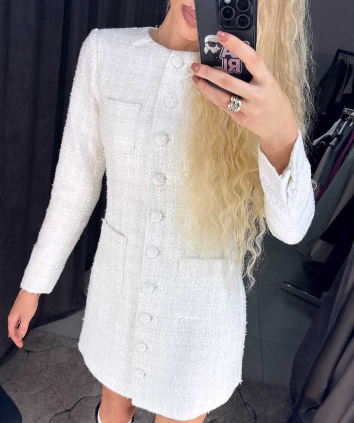 Image7 of Elegant Tweed Dress with Long Sleeves from EME Boutique