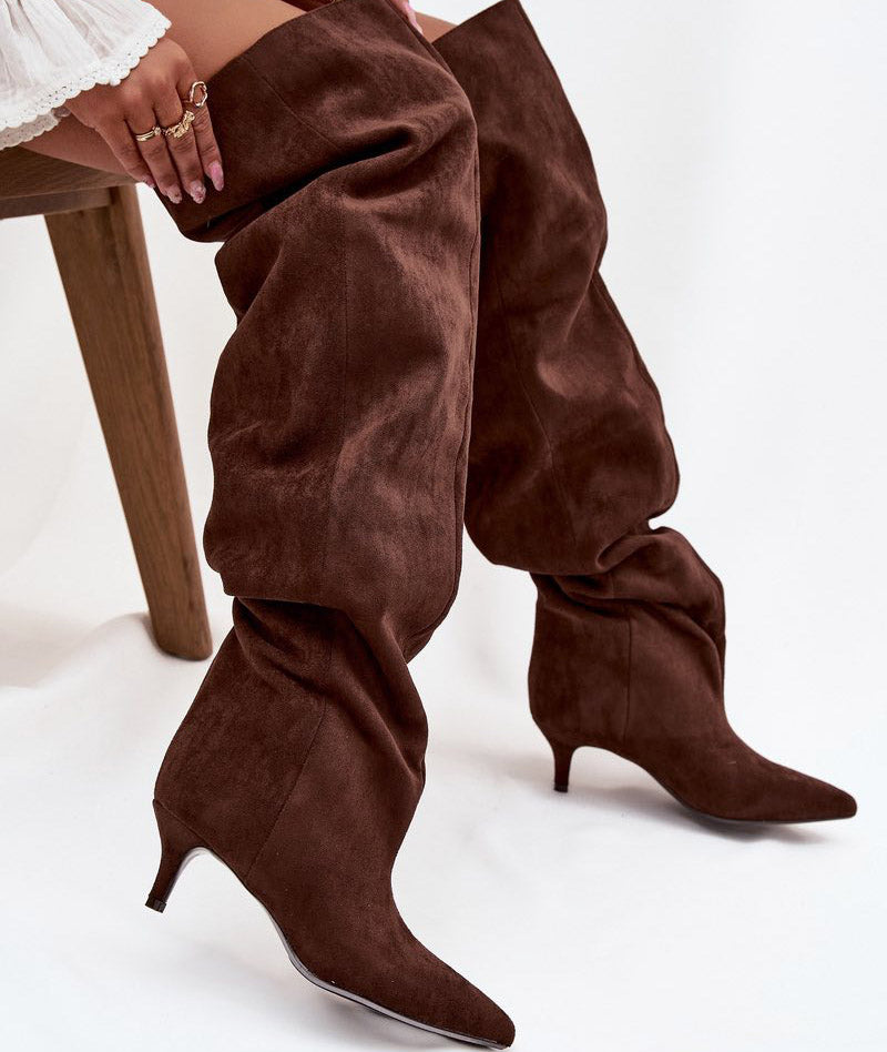 Image7 of Woven Eco Leather Ankle Boots Brown from EME Boutique
