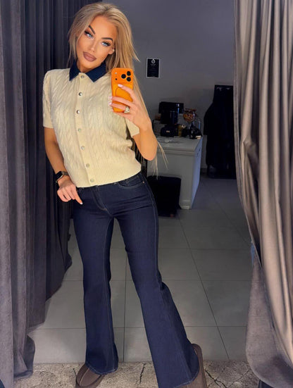 Image8 of Polo Sweater with Denim Collar from EME Boutique