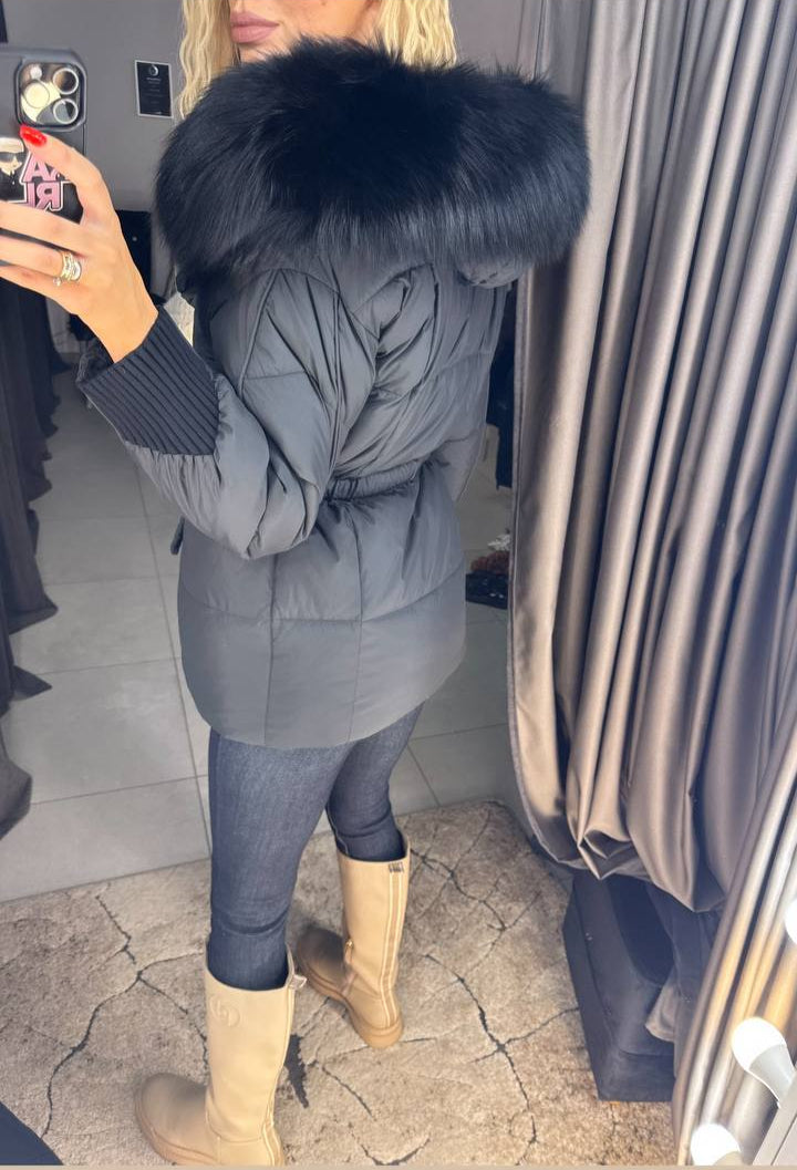 Photo10 of Winter Jacket with Black Fox Fur from EME boutique