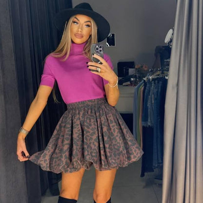 Photo1 of Leopard Print Skirt from EME boutique