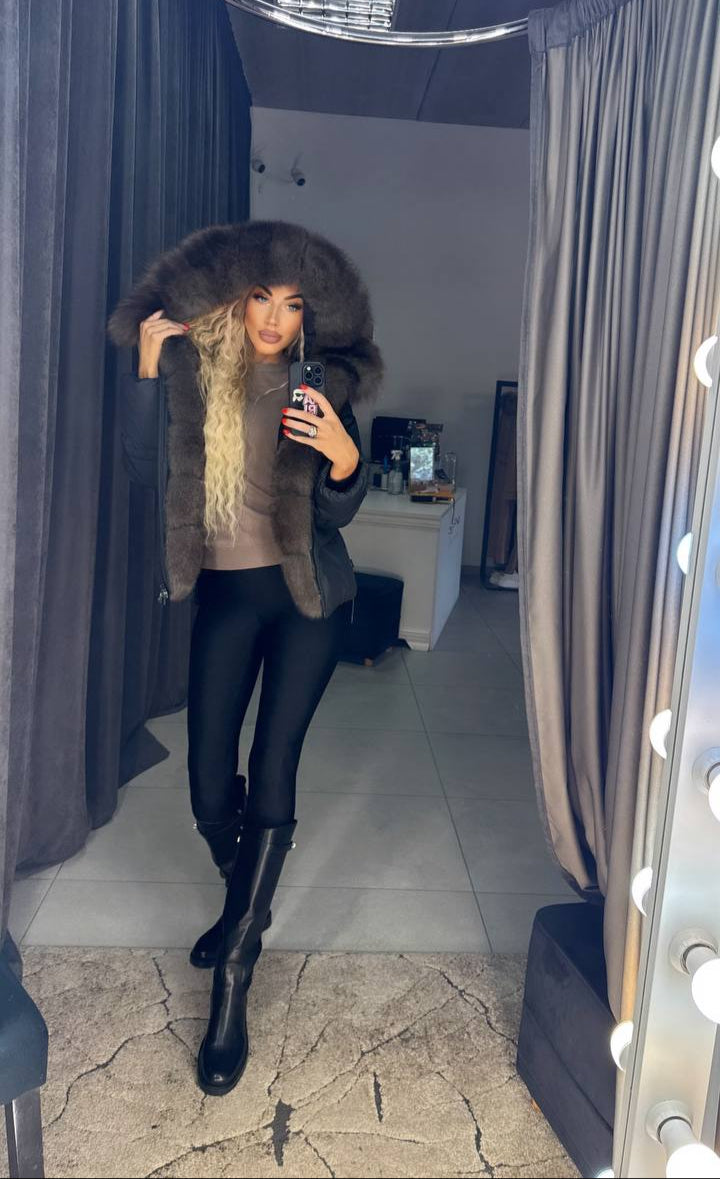 Photo1 of Winter Jacket with Brown Fox Fur from EME boutique