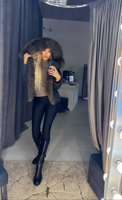 Photo1 of Winter Jacket with Brown Fox Fur from EME boutique