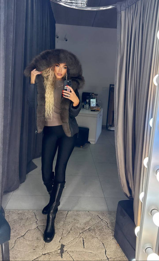 Photo1 of Winter Jacket with Brown Fox Fur from EME boutique
