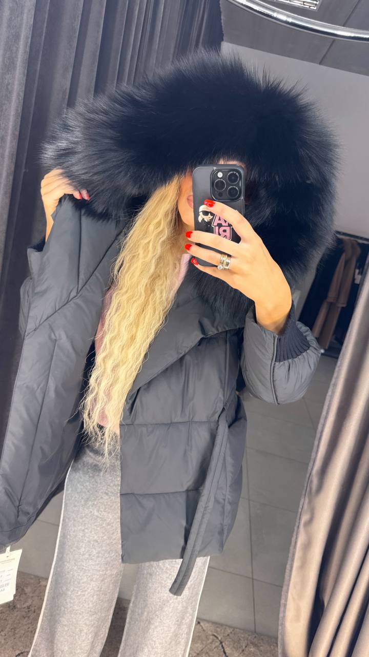 Photo2 of Winter Jacket with Black Fox Fur from EME boutique