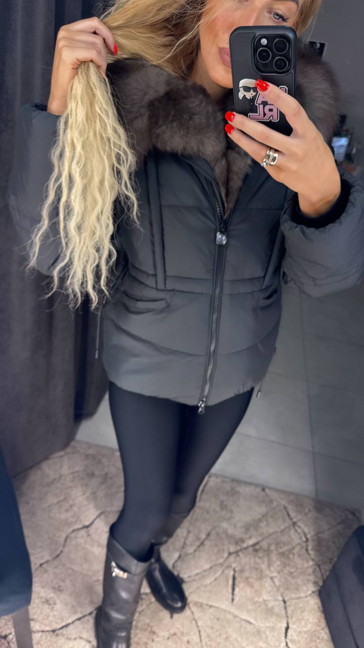 Photo2 of Winter Jacket with Brown Fox Fur from EME boutique