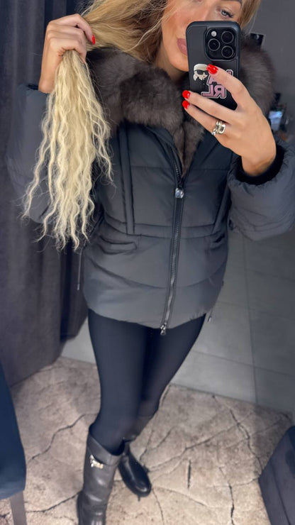 Photo2 of Winter Jacket with Brown Fox Fur from EME boutique