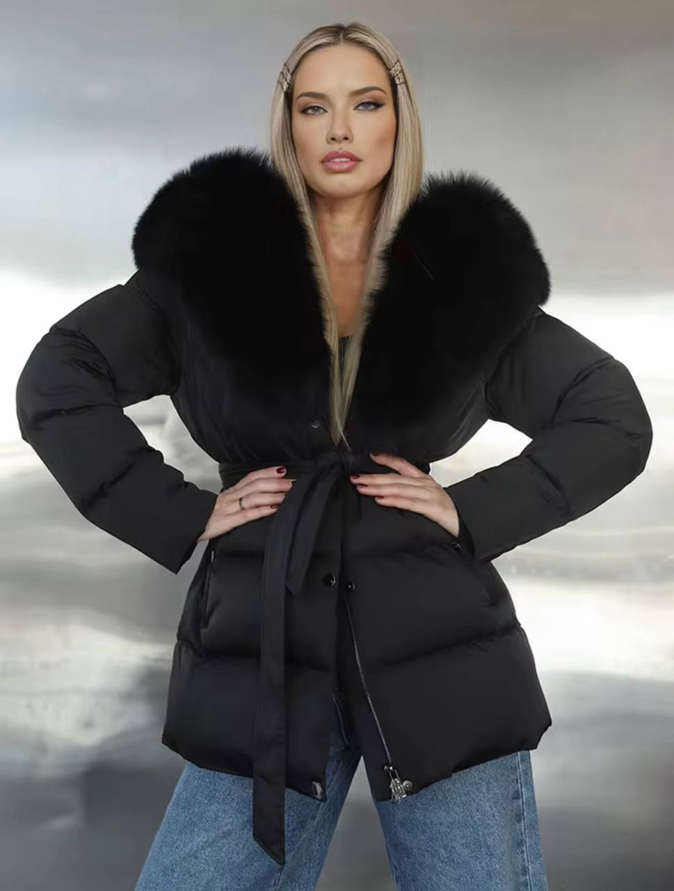 Photo2 of Winter Jacket with Natural Fox Fur from EME boutique