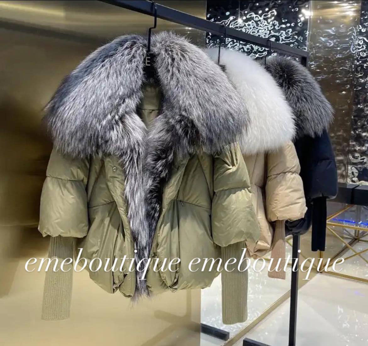 Picture2 Fluffy Onesize Green Winter Jacket From EME boutique