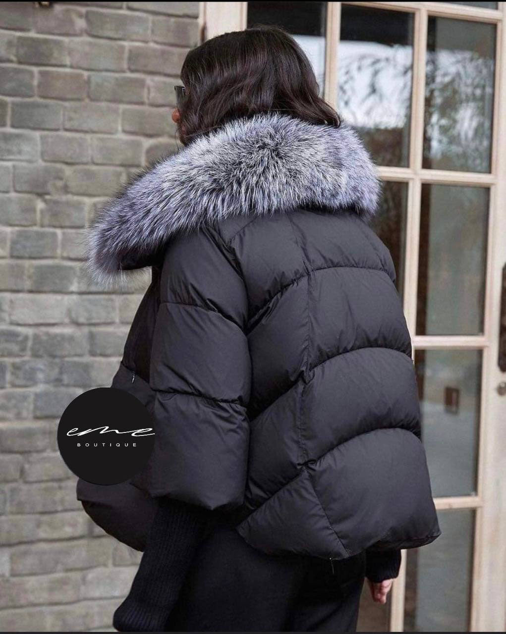 Picture4 Fluffy Onesize Black Winter Jacket From EME boutique