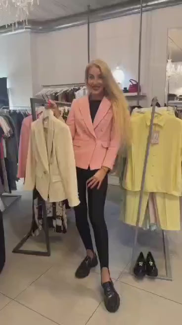 Video1 of Tweed jacket with gold buttons from EME Boutique
