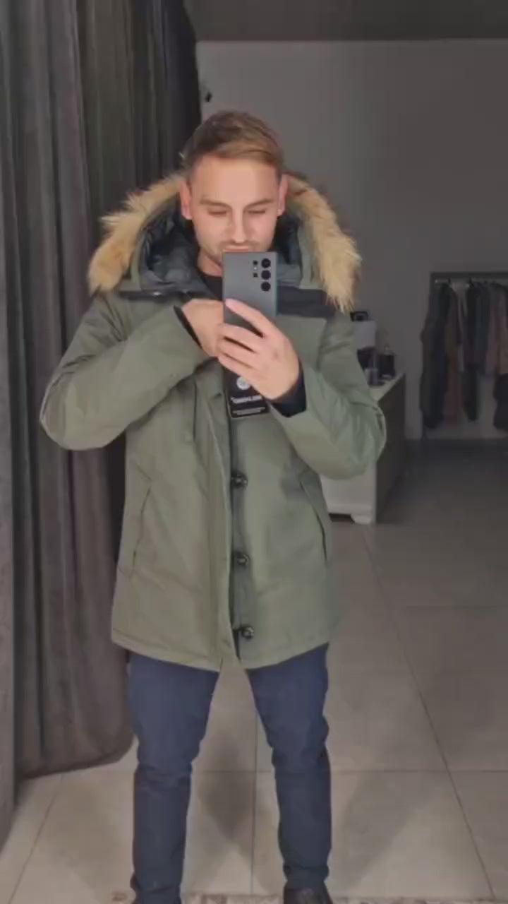 Video of Khaki Short Winter Jacket from EME boutique