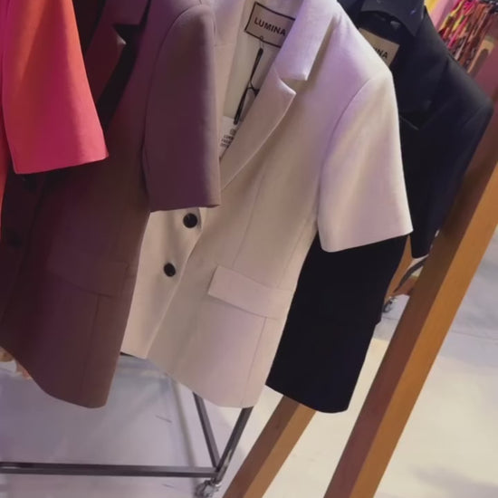 Video3 Short Sleeve Blazer From EME Boutique