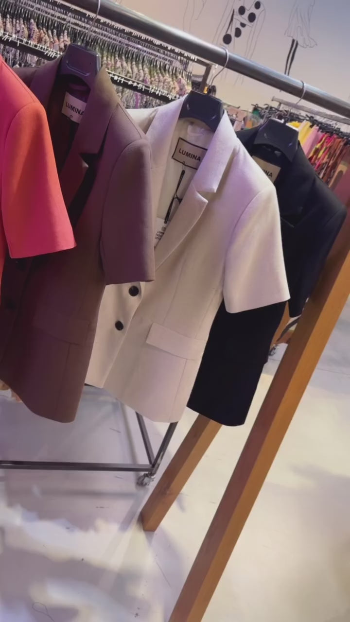 Video3 Short Sleeve Blazer From EME Boutique