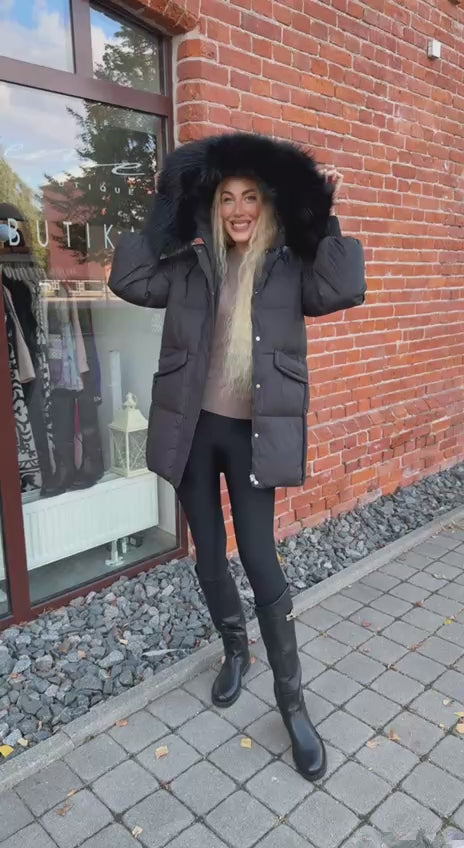 Video1 of Winter Jacket with Luxurious Fox Fur from EME boutique